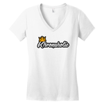 Khronaholic "CannaCrown" Ladies V-Neck T-Shirt