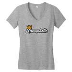 Khronaholic "CannaCrown" Ladies V-Neck T-Shirt