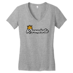 Khronaholic "CannaCrown" Ladies V-Neck T-Shirt